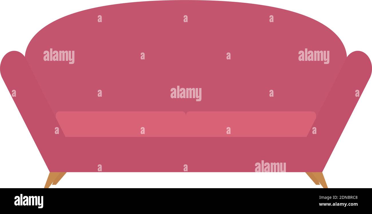 Isolated red sofa hygge style icon - Vector Stock Vector