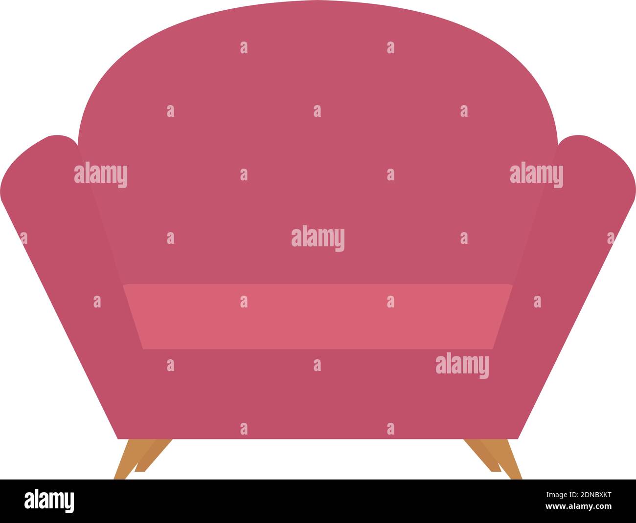 Isolated red sofa hygge style icon - Vector Stock Vector