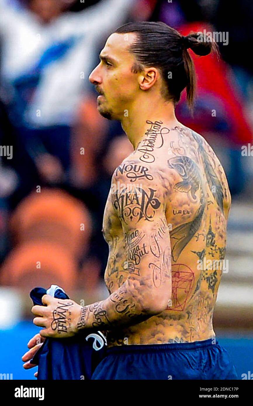 Zlatan Ibrahimovic explains mysterious new tattoos after Paris  Saint-Germain held by Caen | Football News | Sky Sports