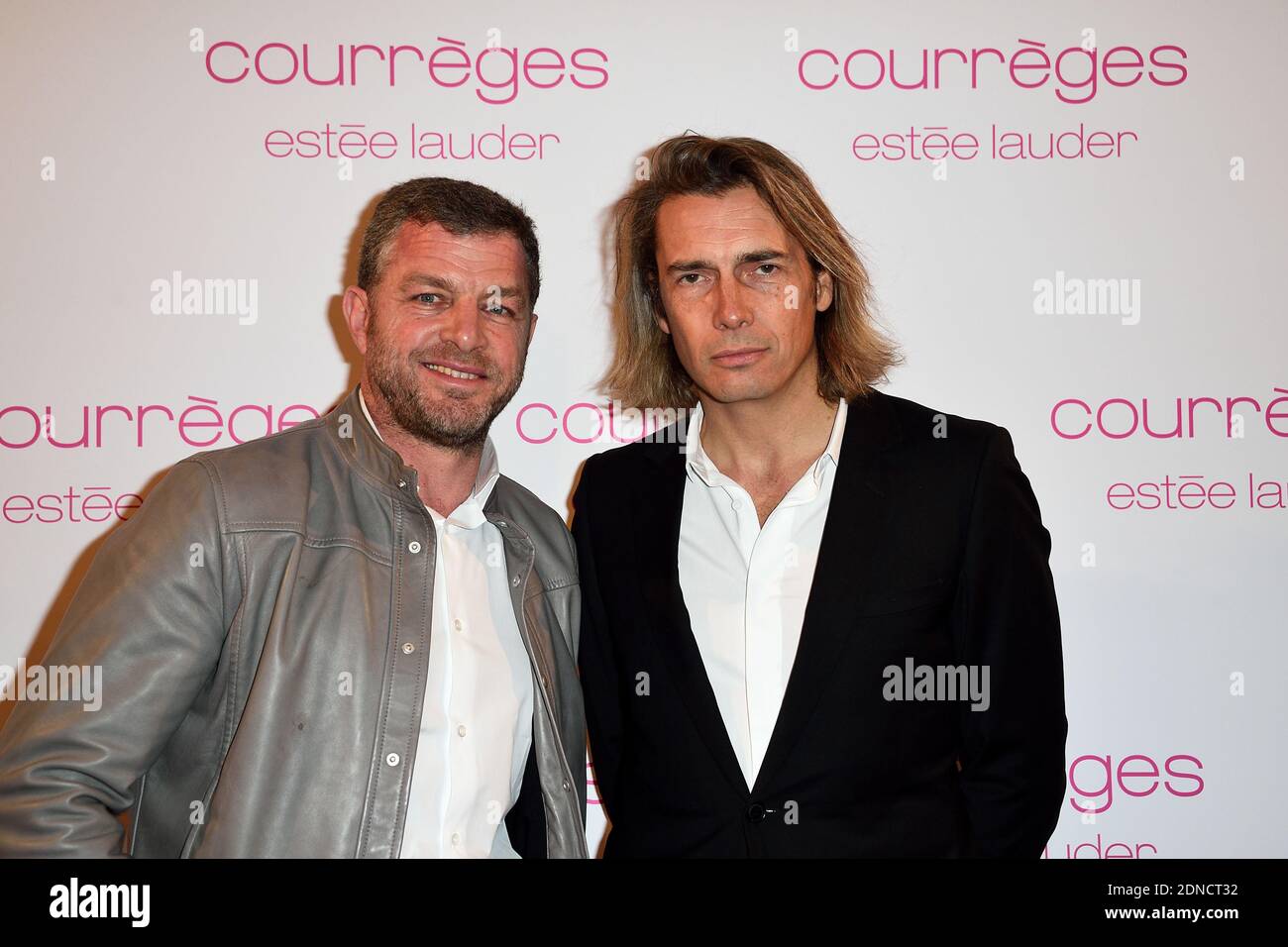 Frederic Torloting and Jacques Bungert attending Courreges X Estee Lauder  Dinner Party during Fall/Winter 2015-2016 Ready-To-Wear collection show in  Paris, France, on March 7, 2015. Photo by Nicolas Briquet/ABACAPRESS.COM  Stock Photo -