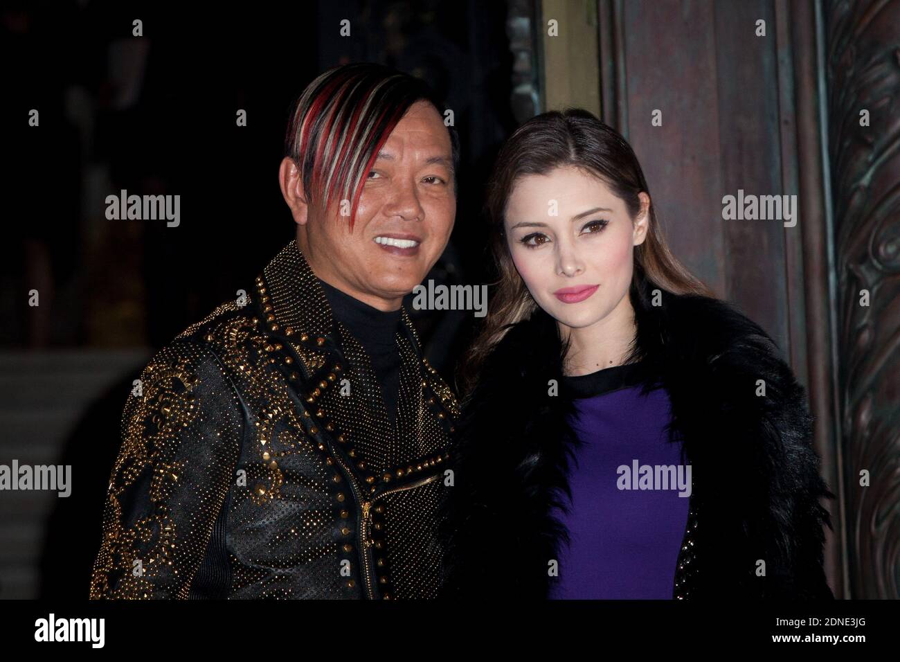 Stephen Hung and Deborah Valdez-Hung arriving to the Versace Spring