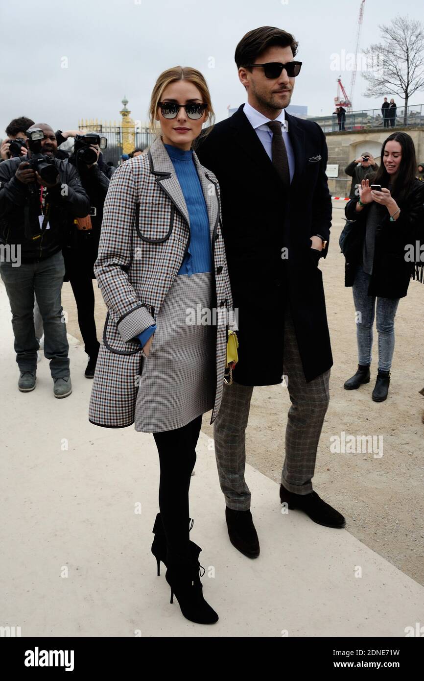 Olivia Palermo and Johannes Huebl arrive to the Valentino Fall/Winter