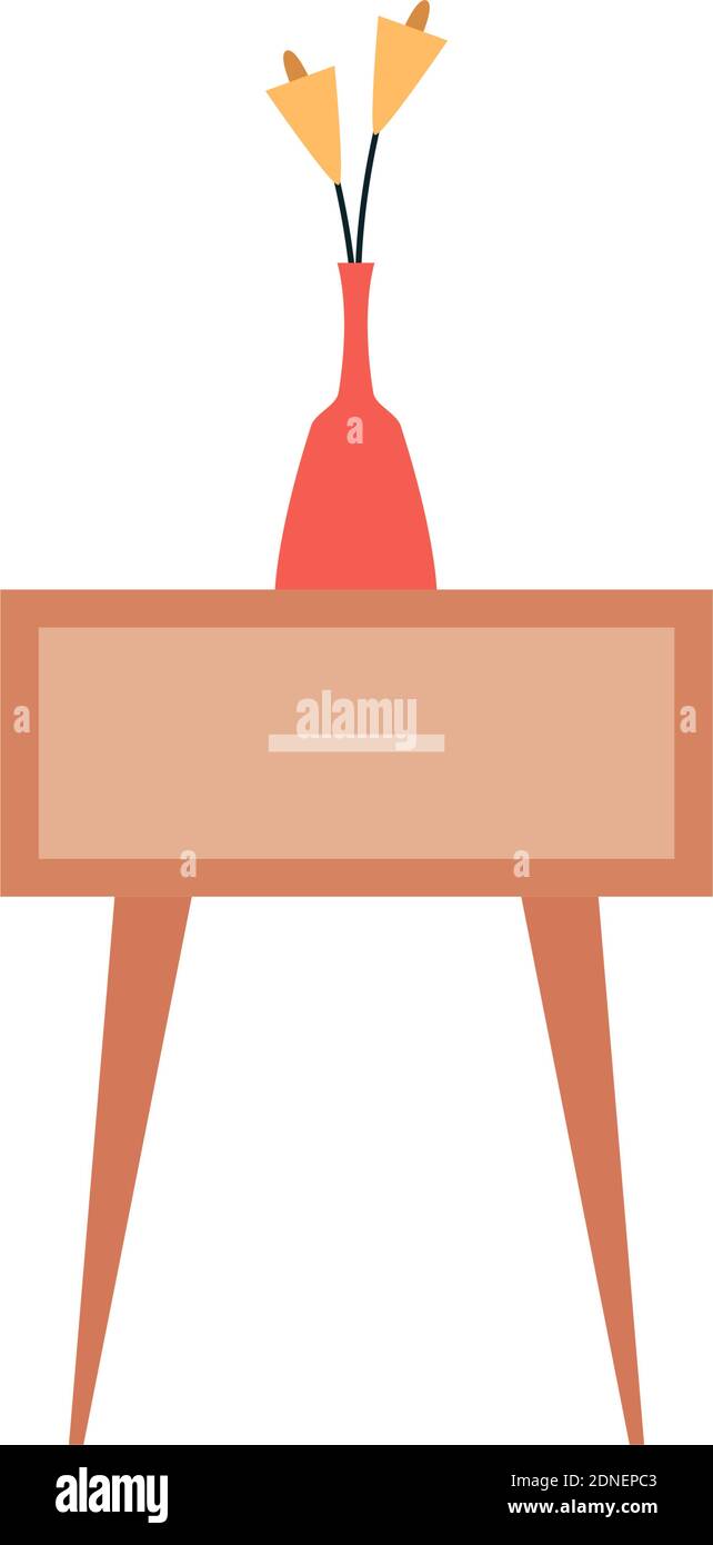 Isolated small table household items icon- Vector Stock Vector