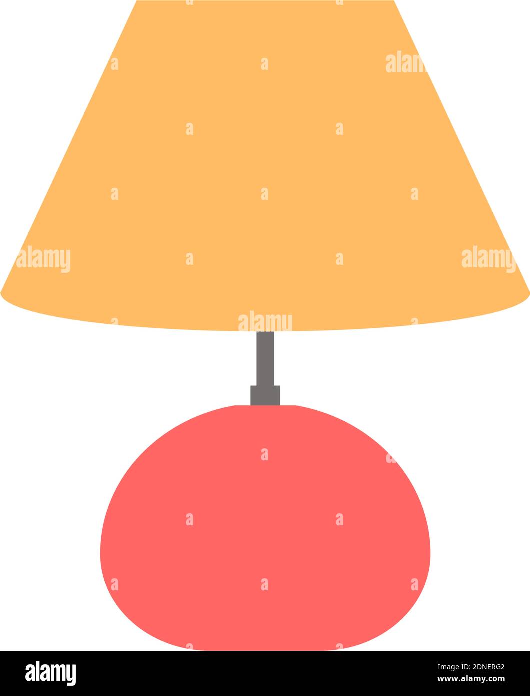 Isolated red lamp household items icon- Vector Stock Vector