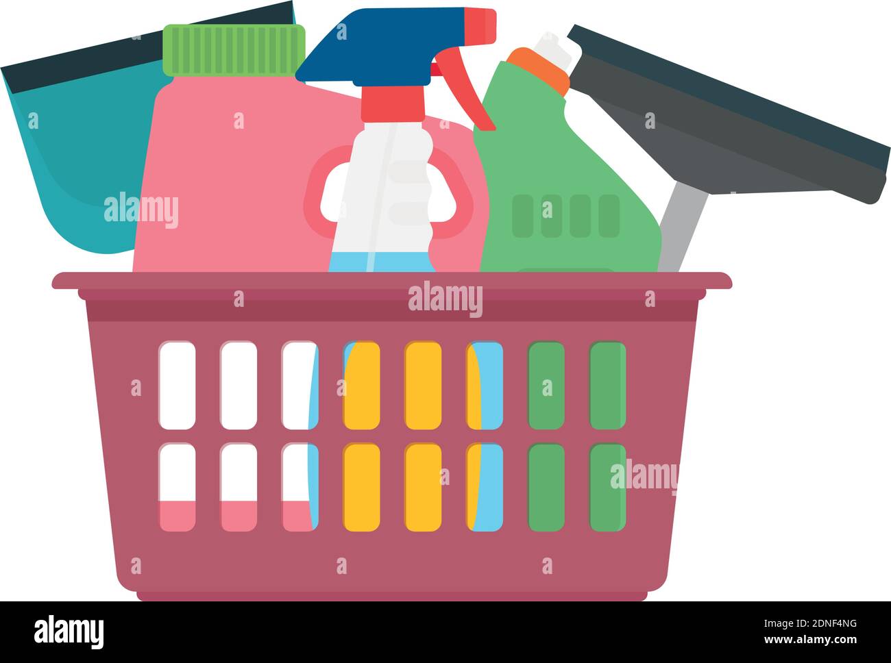Isolated cleaning basket products wash icon- Vector Stock Vector