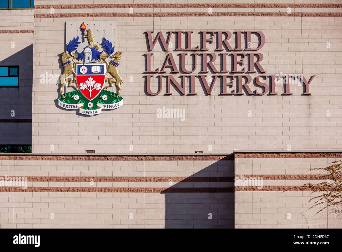 Singage on the front of the Aird Centre and Maureen Forrester Recital Hall Stock Photo