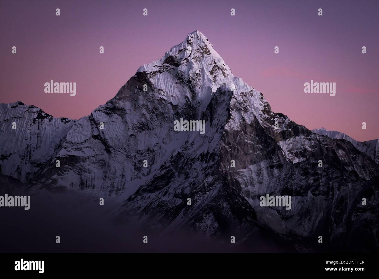 Mountain Peak at Sunset Stock Photo