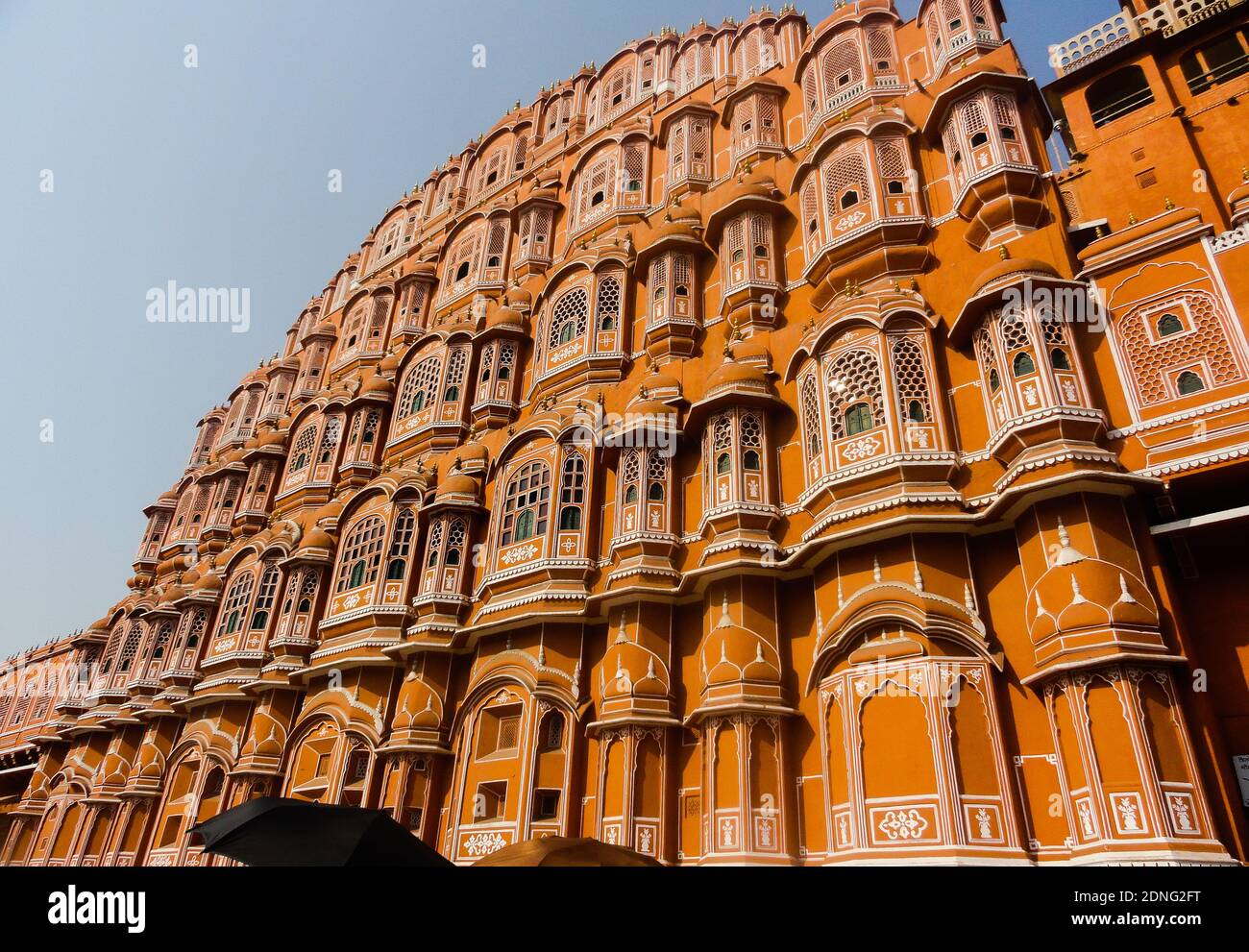 Low Angle View Of The Famous Hawa Mahal In Rajasthan Stock Photo - Alamy