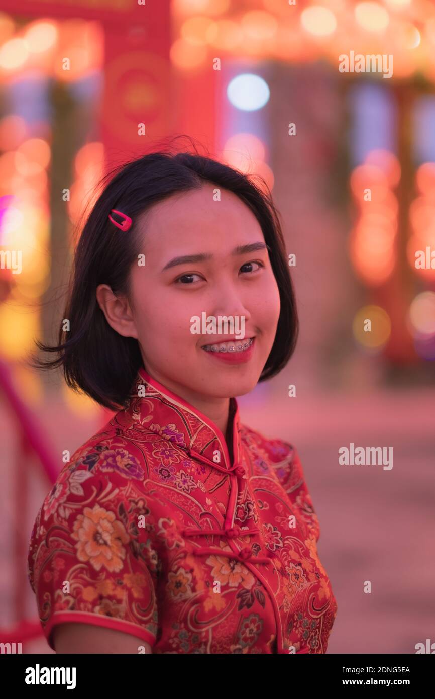 Asian Girl , Chinese New Year Stock Photo - Alamy