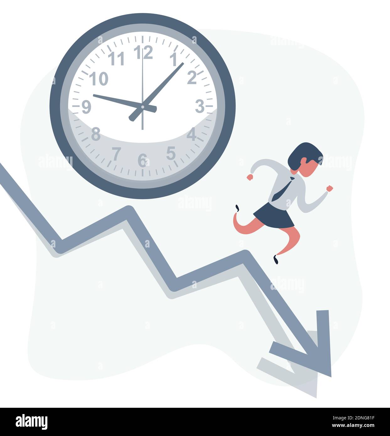 Time management concept woman holding Stock Vector Images Alamy