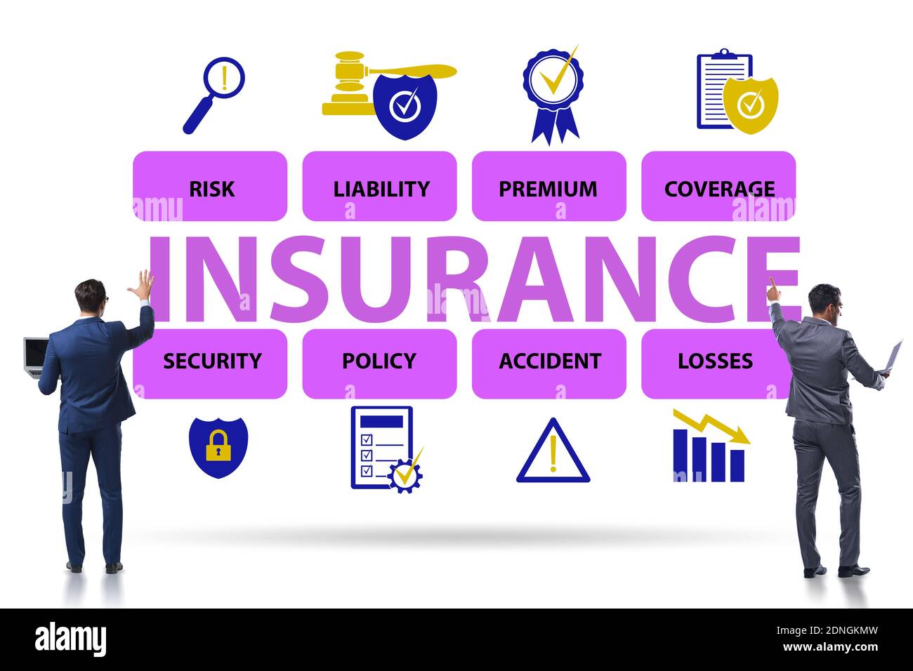 Various Insurance Contract types Cut Out Stock Images & Pictures - Alamy