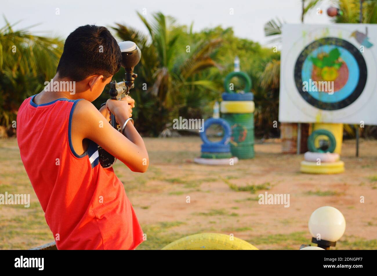 Paintball gun hires stock photography and images Alamy