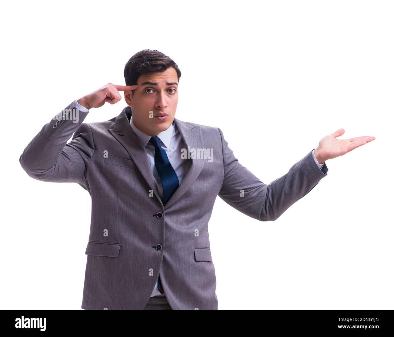 The businessman isolated on white background Stock Photo - Alamy