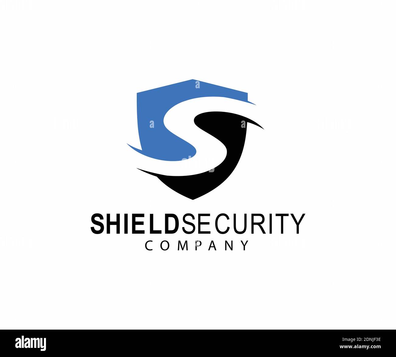 Simple Shield Letter S, icon Logo symbol Template Stock Vector