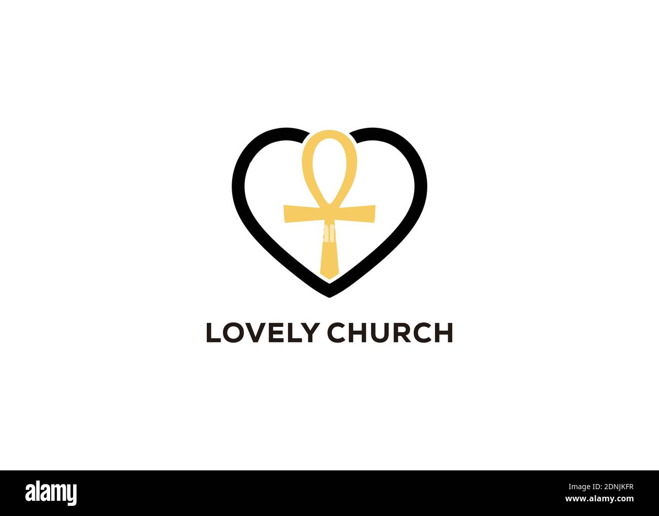 symbol lovely church Logo Template Design inspiration Stock Vector
