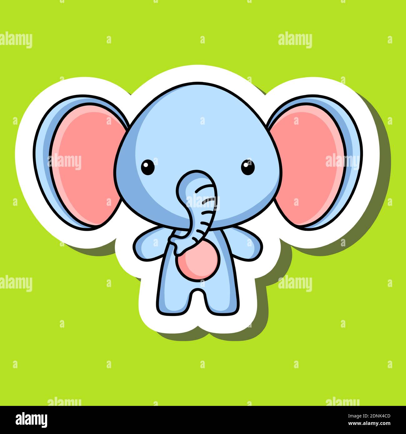 Elephant Stickers For Baby Shower 20 Personalized Round Stickers Pink