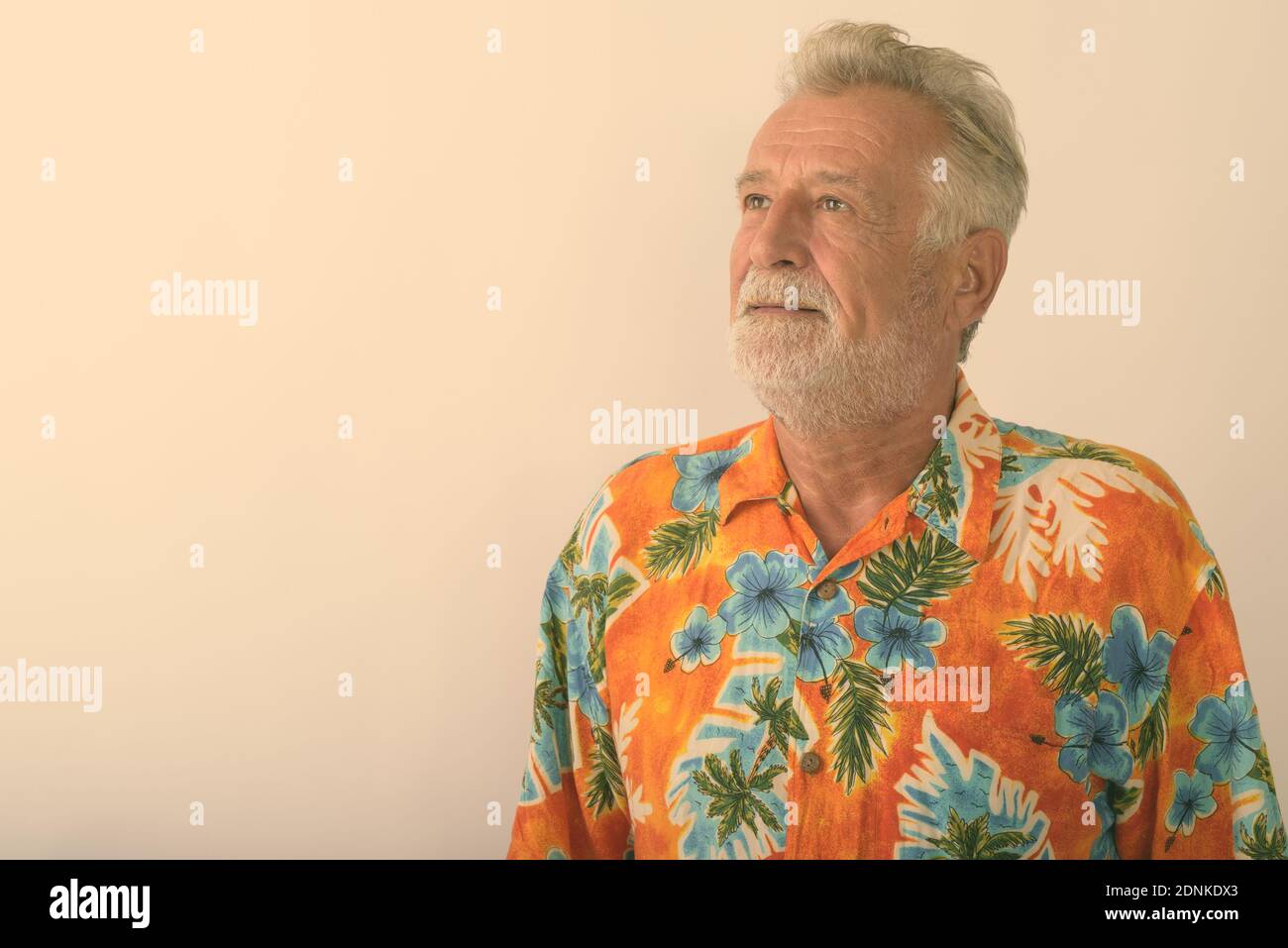 Senior handsome man thinking against hi-res stock photography and ...