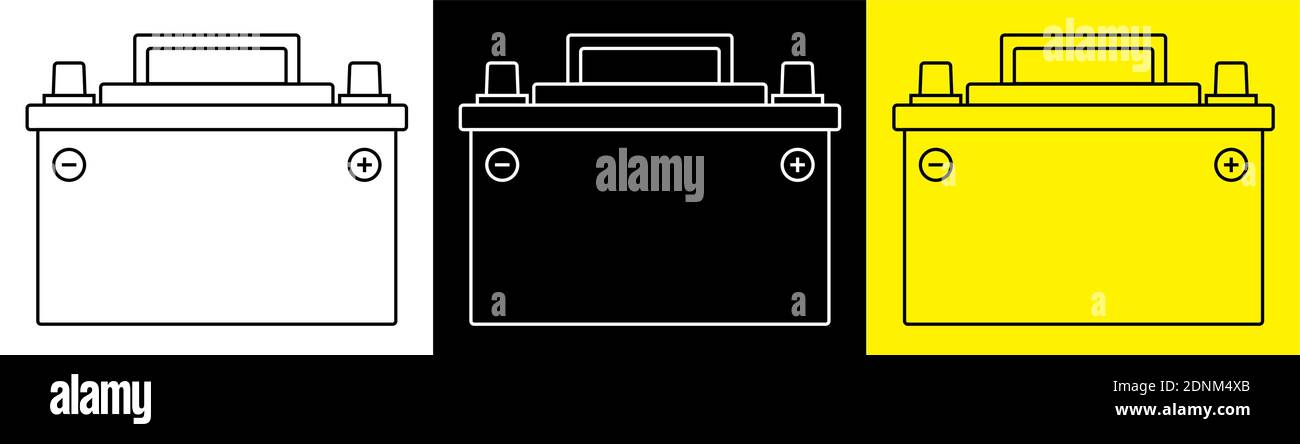 car battery icon. Maintaining battery power. Maintenance in a car repair shop. Vector Stock Vector