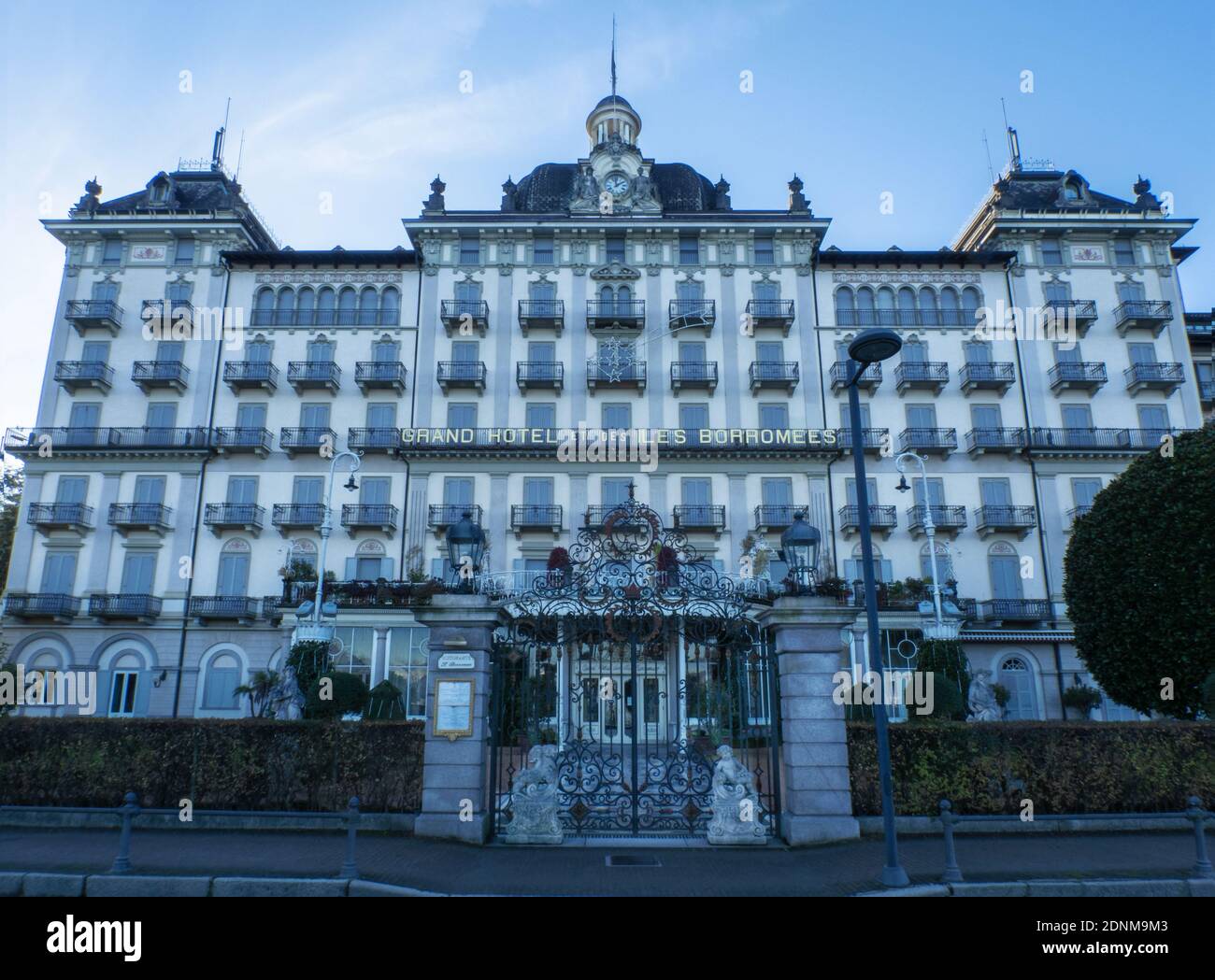 Grand Hotel Des Iles Borromees during the winter season closing.Stresa, Lake maggiore,Italian Lakes,Italy Stock Photo