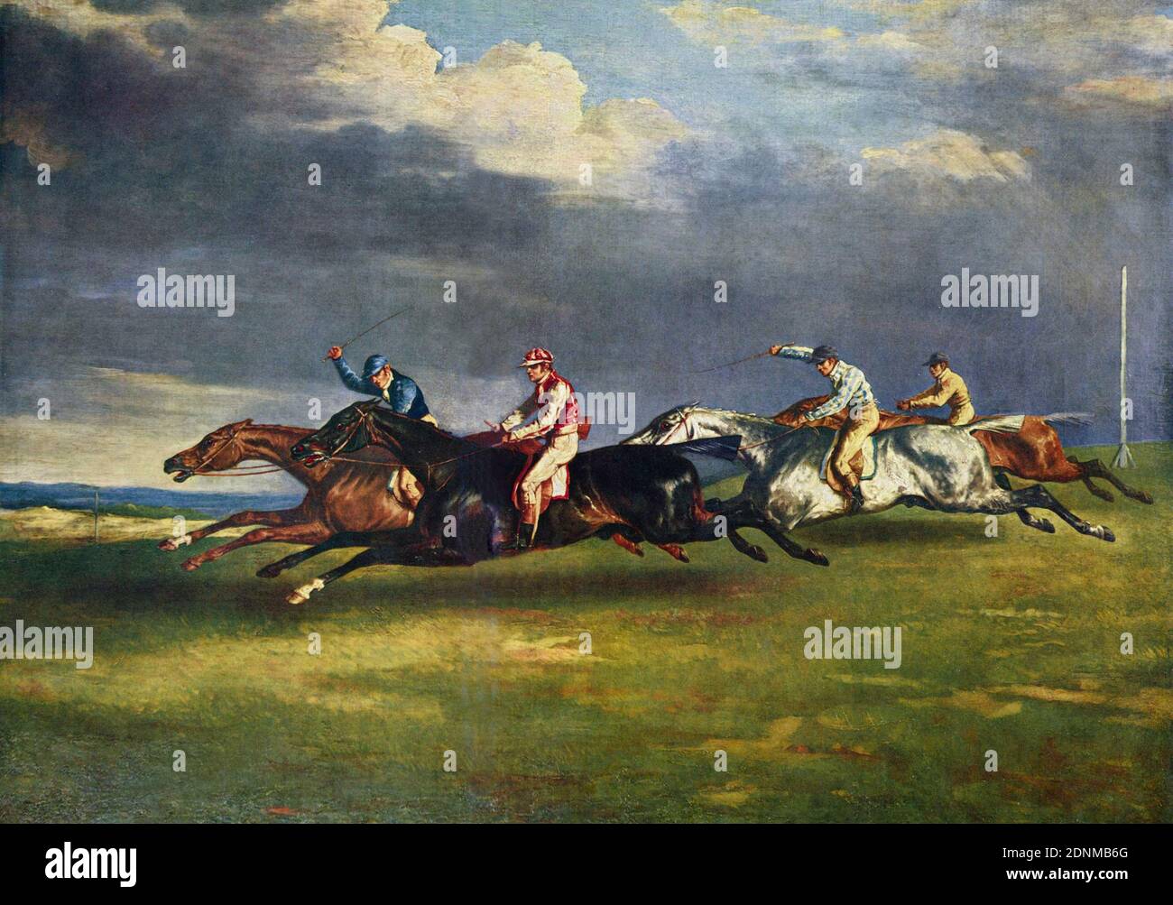 The Epsom Derby, painting by Théodore Géricault, 1821 Stock Photo