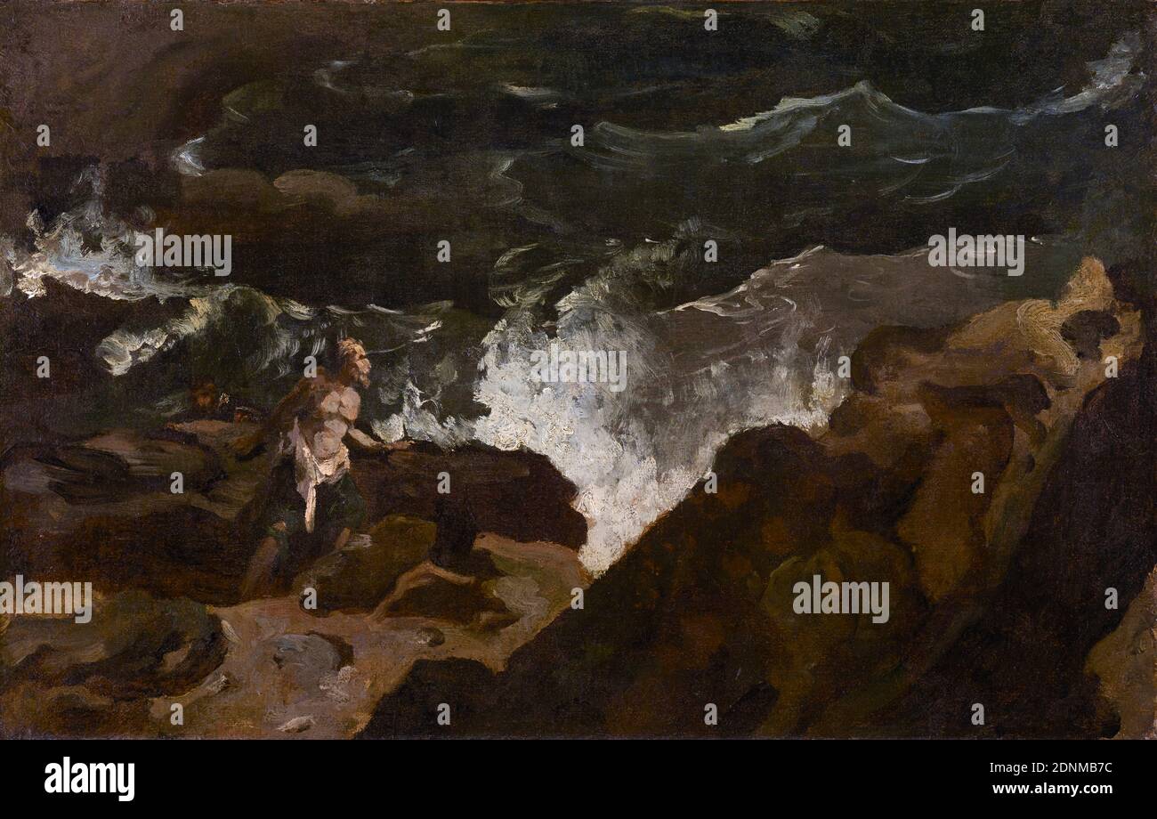 Shipwrecked on a Beach (The Tempest), painting by Théodore Géricault, 1822-1823 Stock Photo