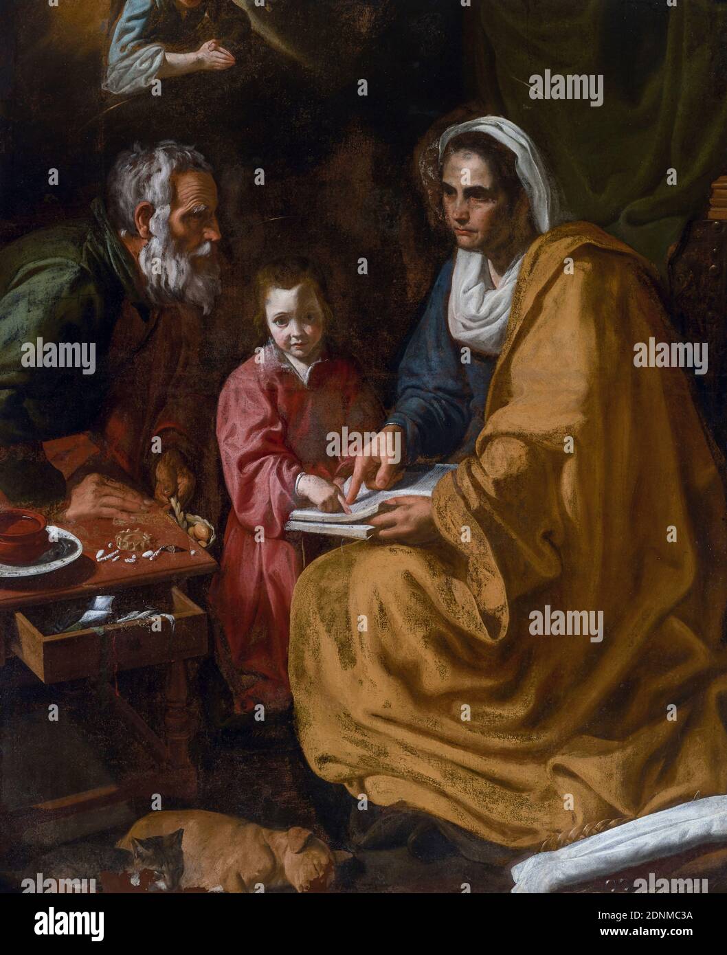 The Education of the Virgin, painting by Diego Velázquez, 1617-1618 Stock Photo