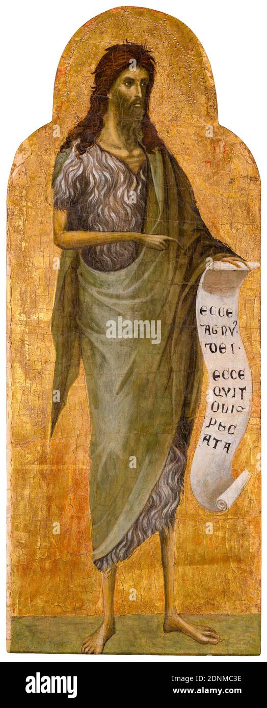 Saint John the Baptist, painting by Paolo Veneziano, circa 1350 Stock Photo