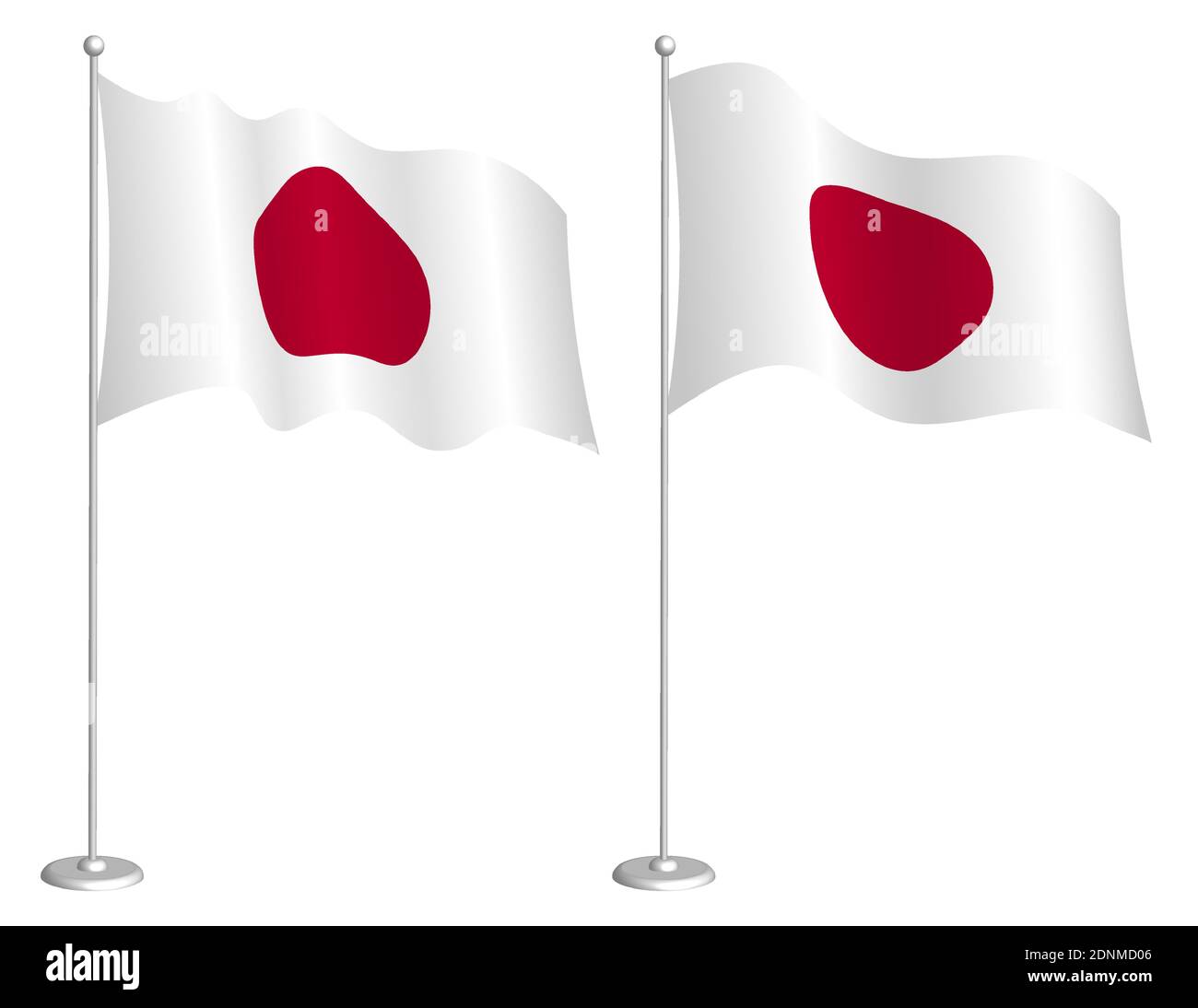 Japan Ropeway Flag Flag of Japan on flagpole waving in the wind. Holiday design element ...