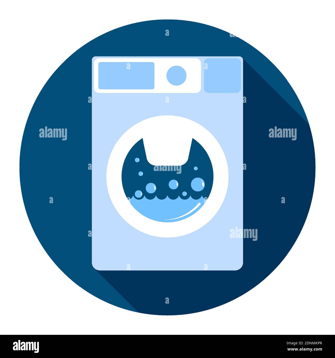 washing machine in flat style with shadow. Household appliances