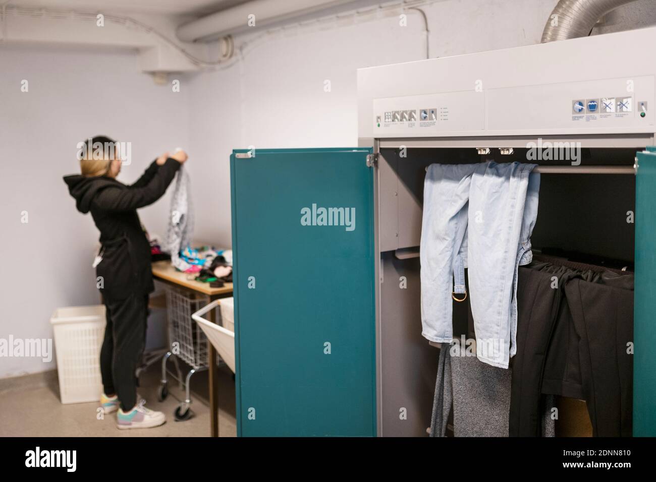 Clothes in dryer Stock Photo Alamy