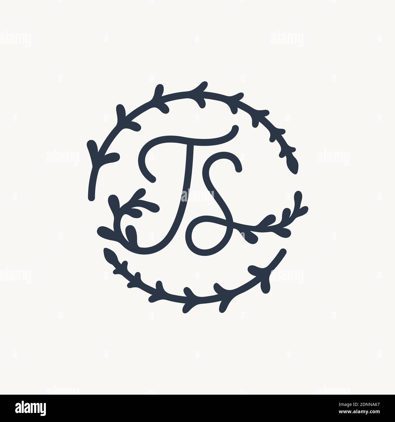 T S TS monogram logo. Ts minimalist handwriting initials or icon with