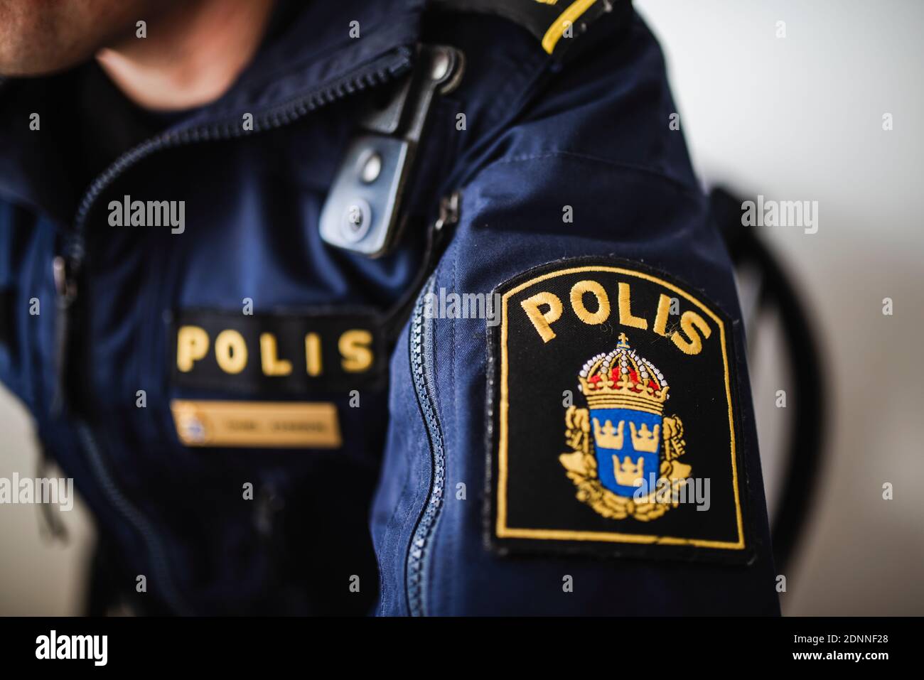 Close-up of police badge Stock Photo