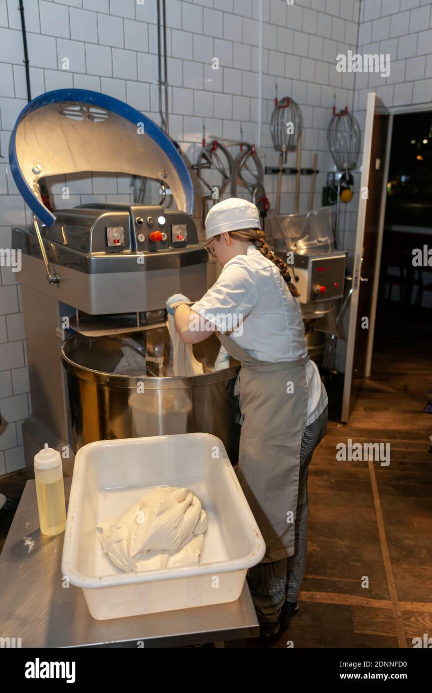 Female baker in bakery Stock Photo