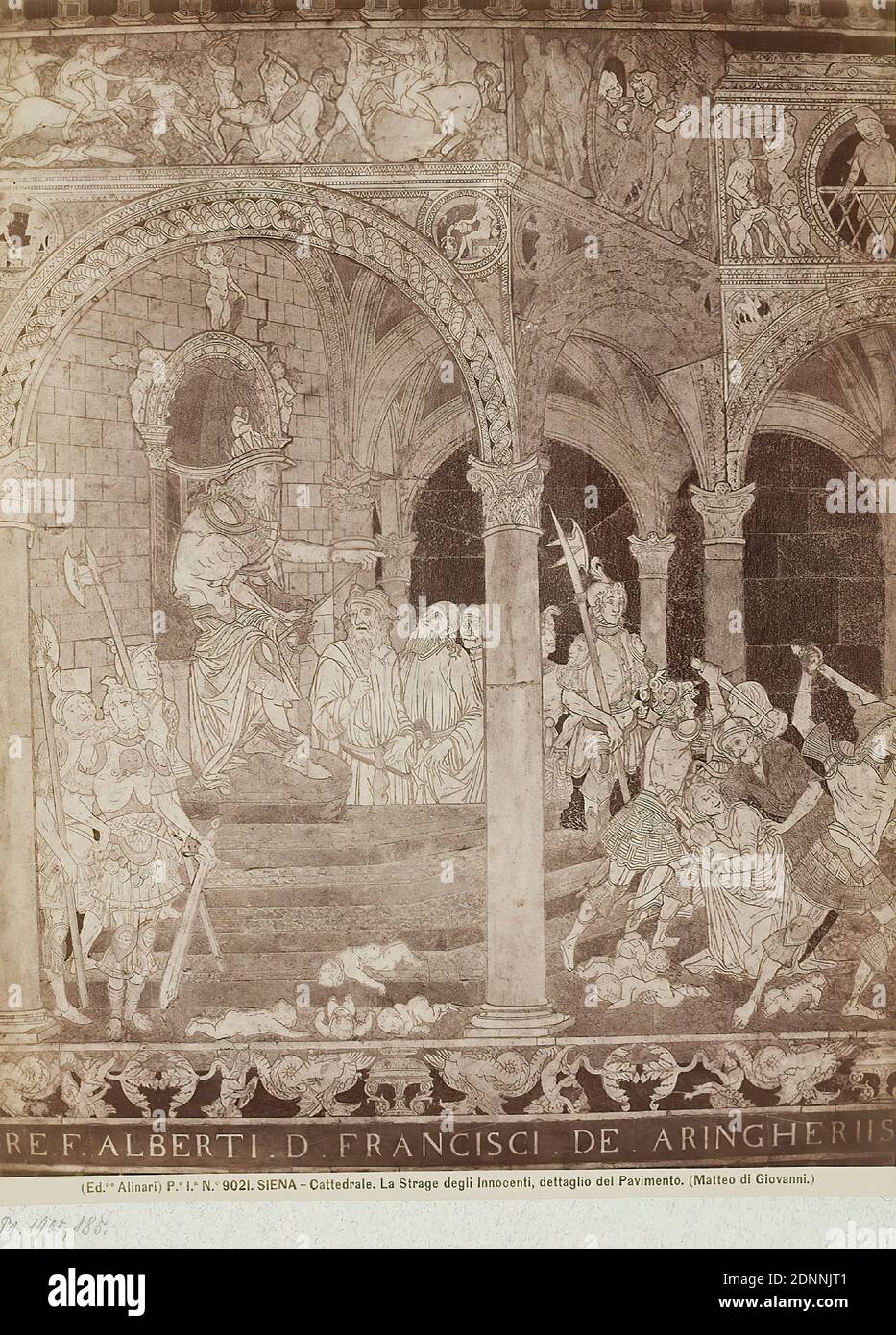 Matteo di Giovanni: The murder of innocent children, detail of the floor in  the Cathedral of Siena, albumin paper, black and white positive process,  image size: height: 25,80 cm; width: 19,20 cm,