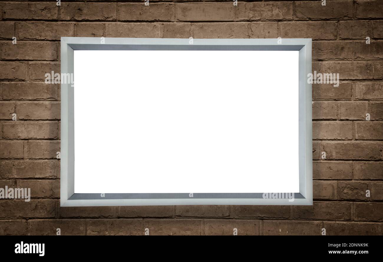 Picture Frame On Brick Wall Stock Photo Alamy