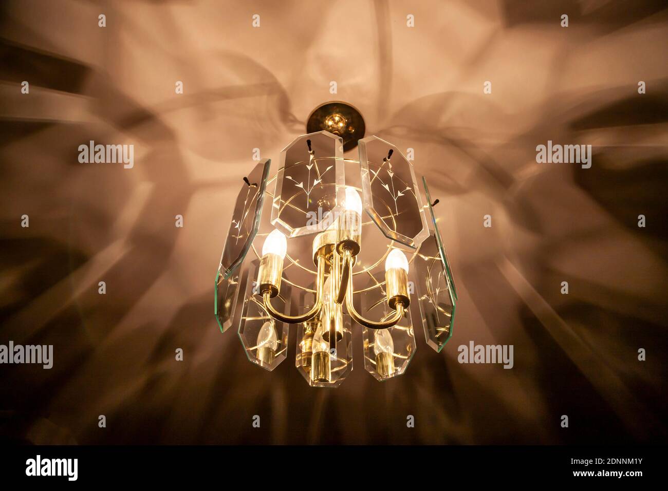 Pattern on ceiling from hanging lights, Northampton, England, UK Stock Photo Alamy