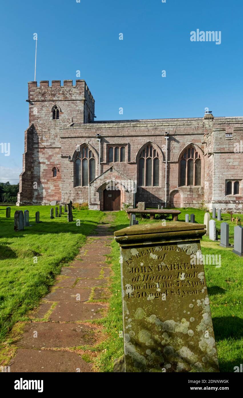 St Andrew’s Church and graveyard in summer Greystoke Cumbria England UK United Kingdom GB Great Britain Stock Photo