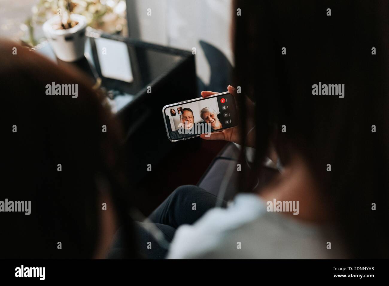 Two young women talking via hi-res stock photography and images - Alamy