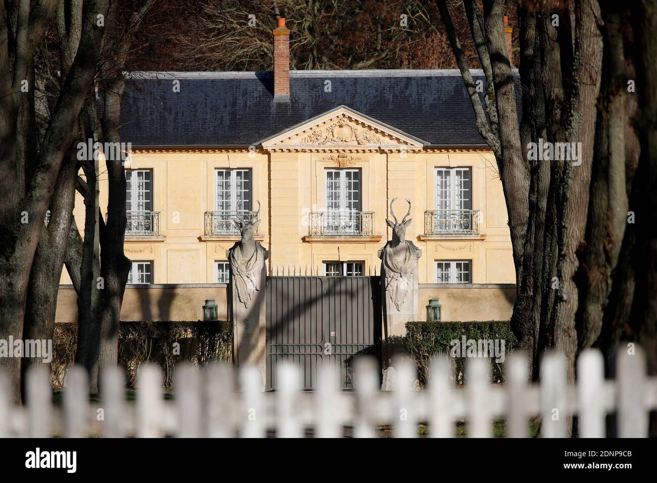 A view shows the presidential residence of La Lanterne, in an estate  associated with the Chateau de Versailles, near Paris, where French  President Emmanuel Macron, tested positive for the coronavirus disease  (COVID-19),