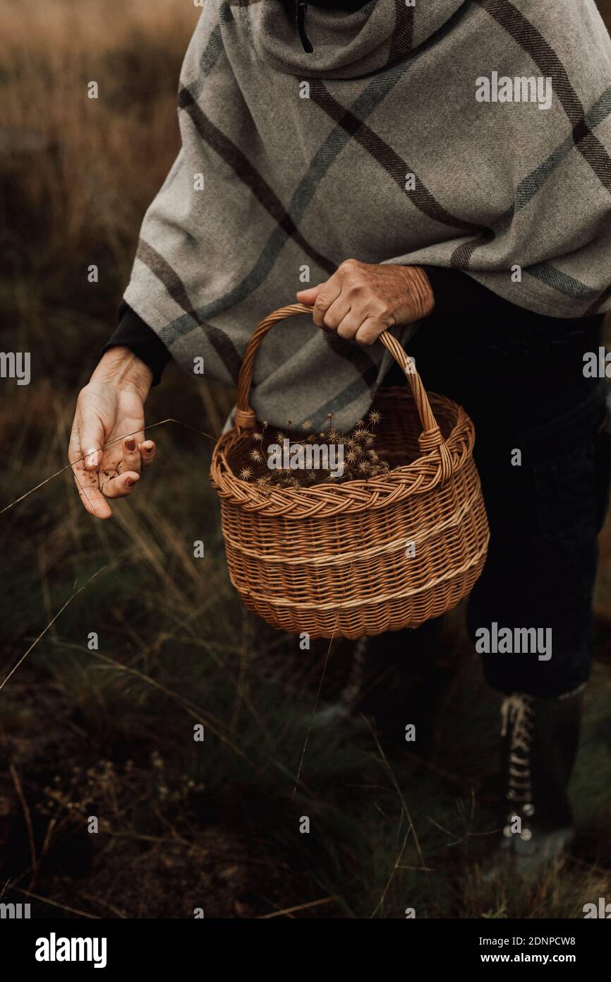 Woman man wicker basket hi-res stock photography and images - Alamy