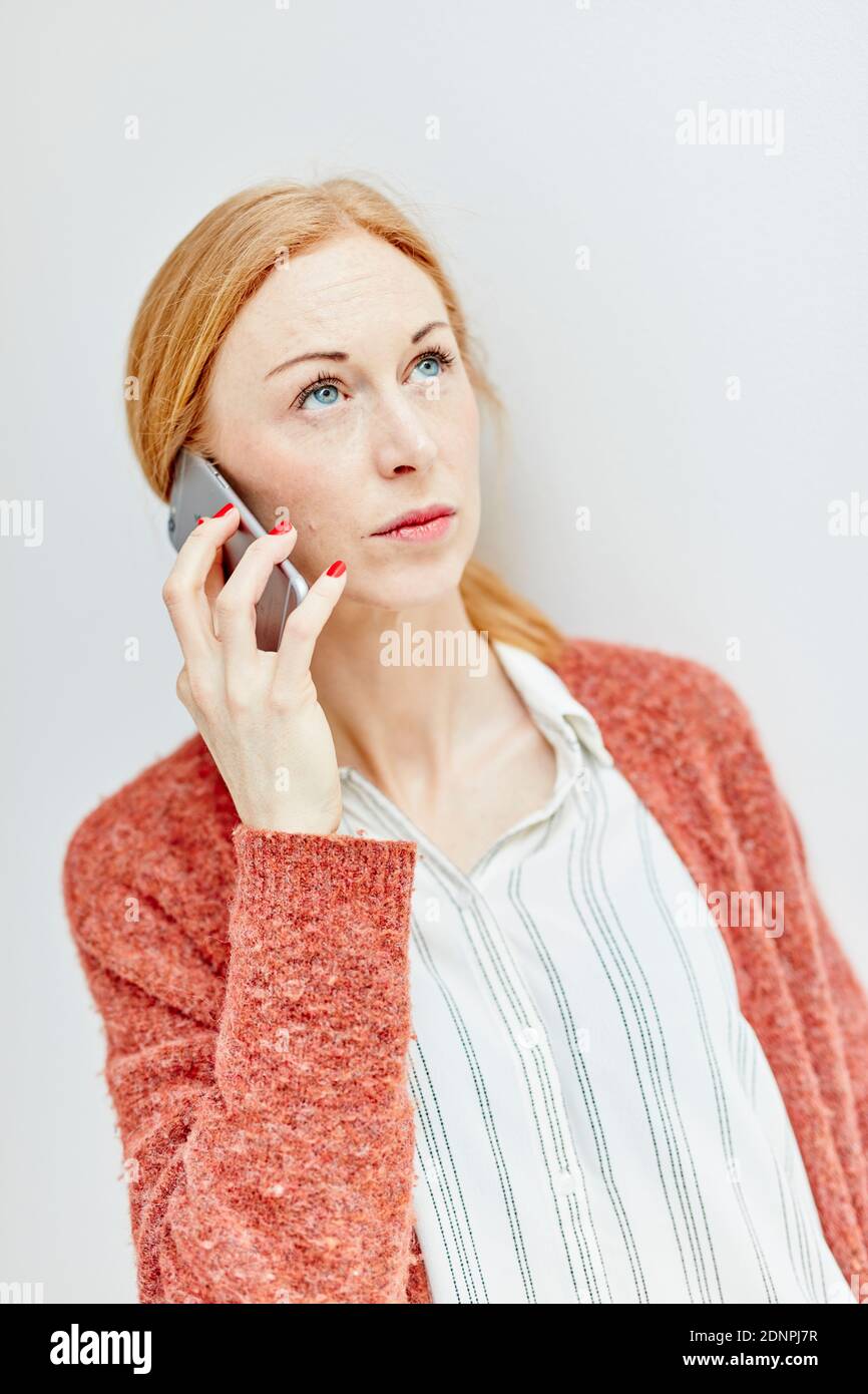 Real red hair woman hi-res stock photography and images - Alamy