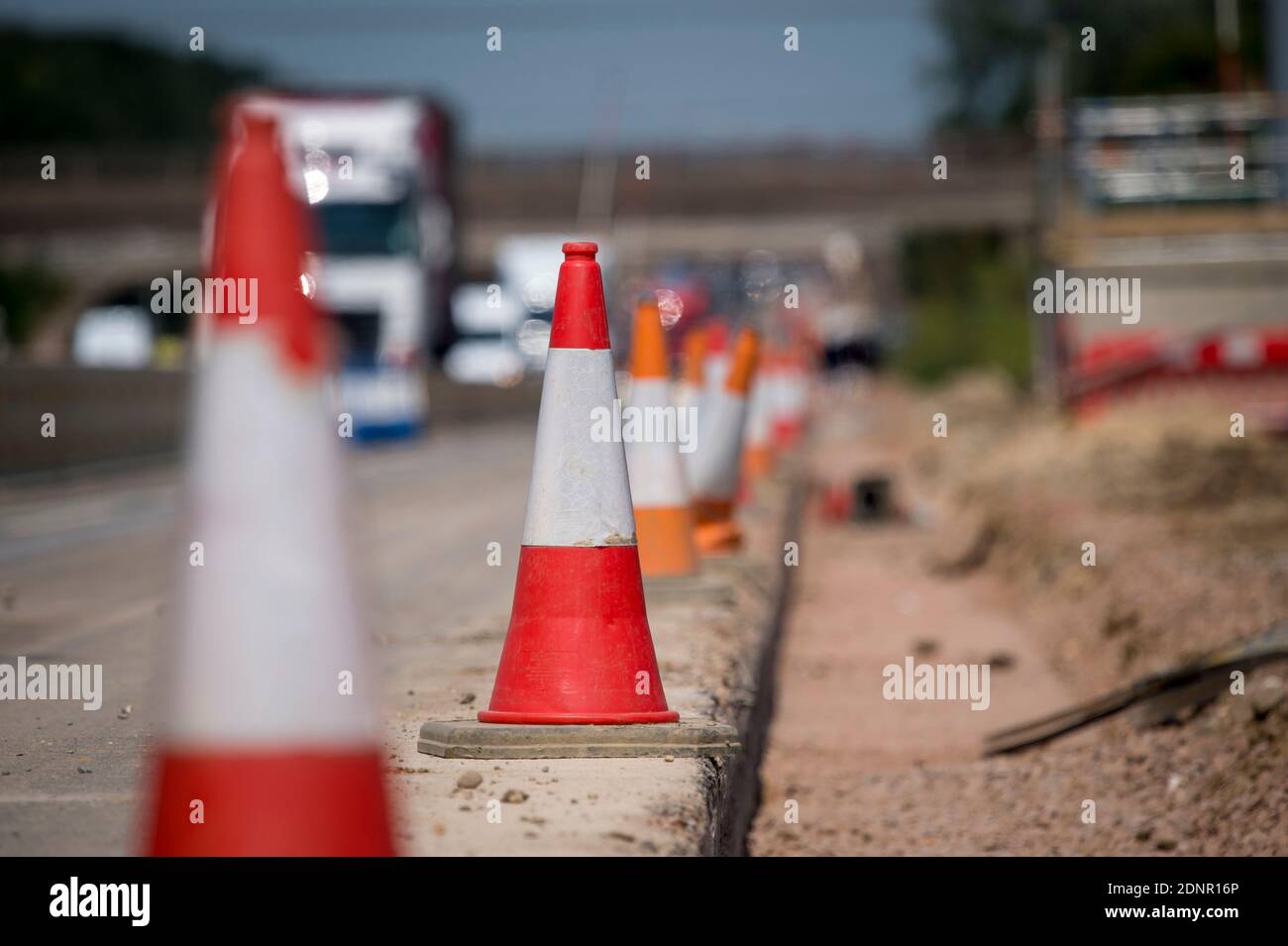 Traffic cones motorway hires stock photography and images Alamy