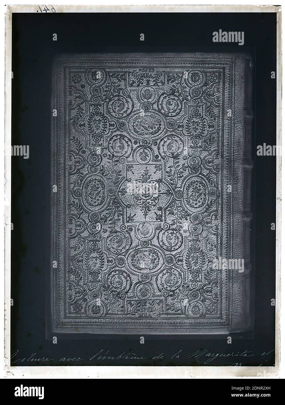 Wilhelm Weimar, book cover, glass negative, black and white negative process, total: height: 23.8 cm; width: 17.8 cm, numbered: top left. : in black ink: 641, factual photography, arts and crafts, industrial design, book Stock Photo