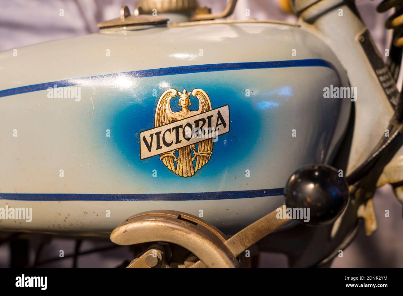Logotype of a Victoria KR 20 HM motorbike, 1928, PS.SPEICHER Museum, Einbeck, Lower Saxony, Germany, Europe Stock Photo