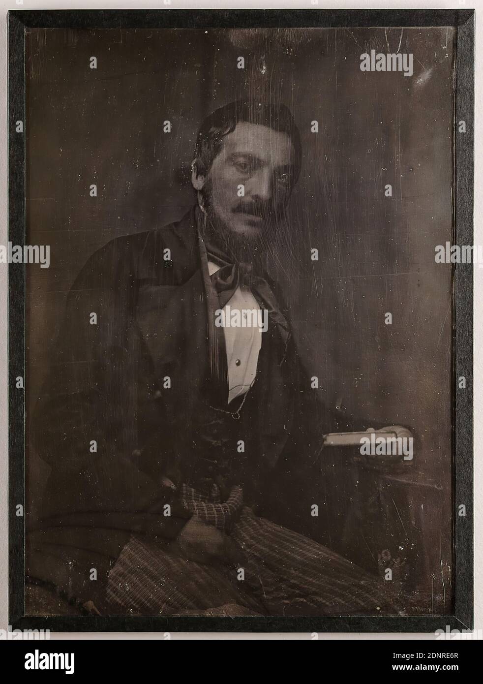 Hermann Biow, H. Compes, Member of the National Assembly in Frankfurt a. M, daguerreotype, Picture size: height: 20,40 cm; width: 14,80 cm, Sticker: verso: title, portrait photography, man, politician Stock Photo