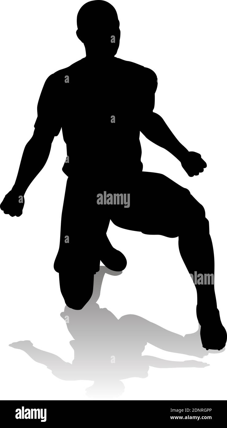 Soccer Football Player Silhouette Stock Vector Image & Art - Alamy