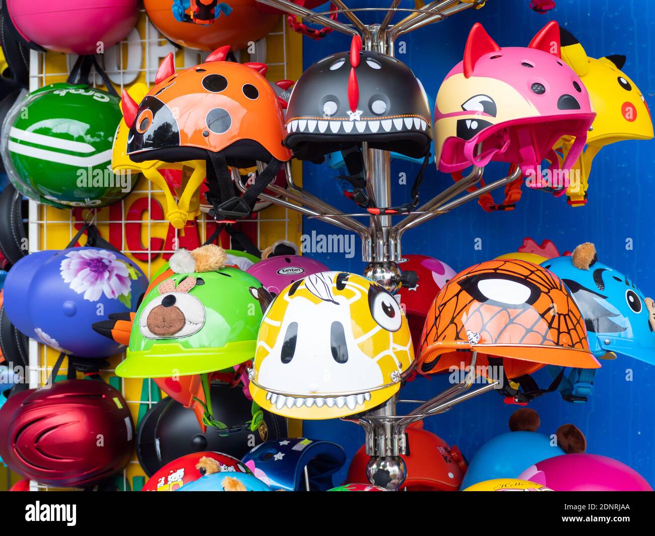 Colourful motorbike helmet for children 