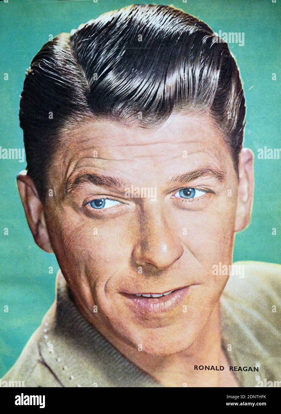 Photograph of Ronald Reagan (1911-2004) an American politician, 40th President of the United States and Hollywood actor. Stock Photo