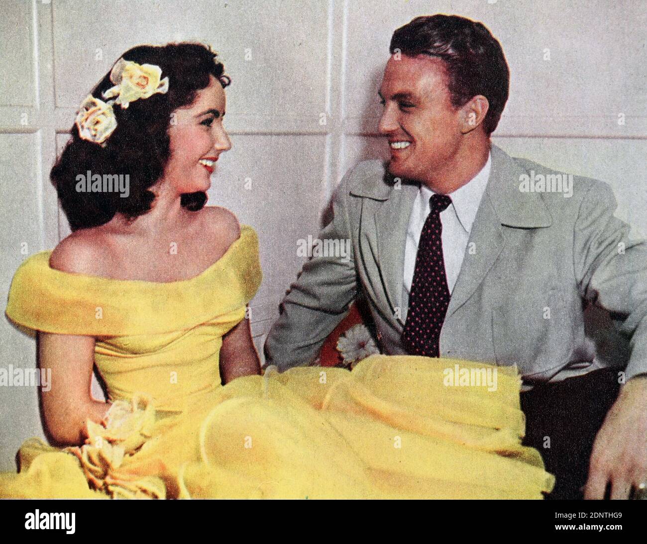 Film still from 'A Date with Judy' starring Jane Powell, Elizabeth Taylor, Carmen Miranda, Robert Stack, and Wallace Beery. Stock Photo