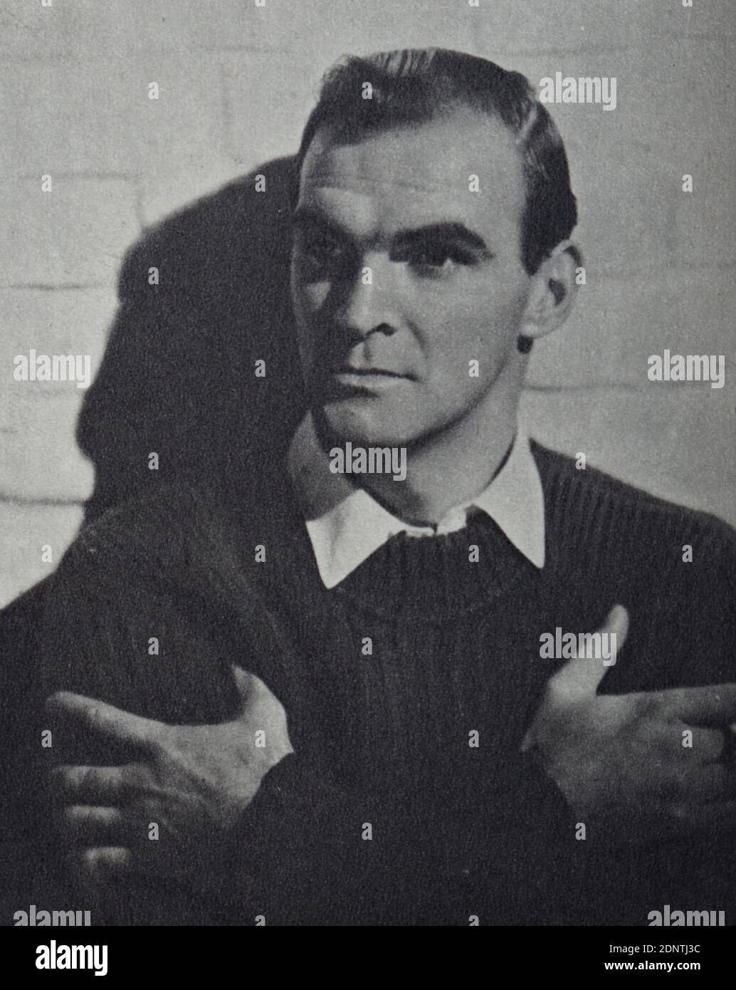Photograph of Sir Stanley Baker (1928-1976) a Welsh actor and film producer. Stock Photo